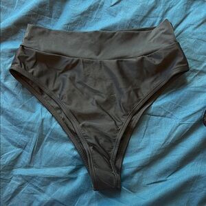 Black High-Waisted Women's Bikini Bottom